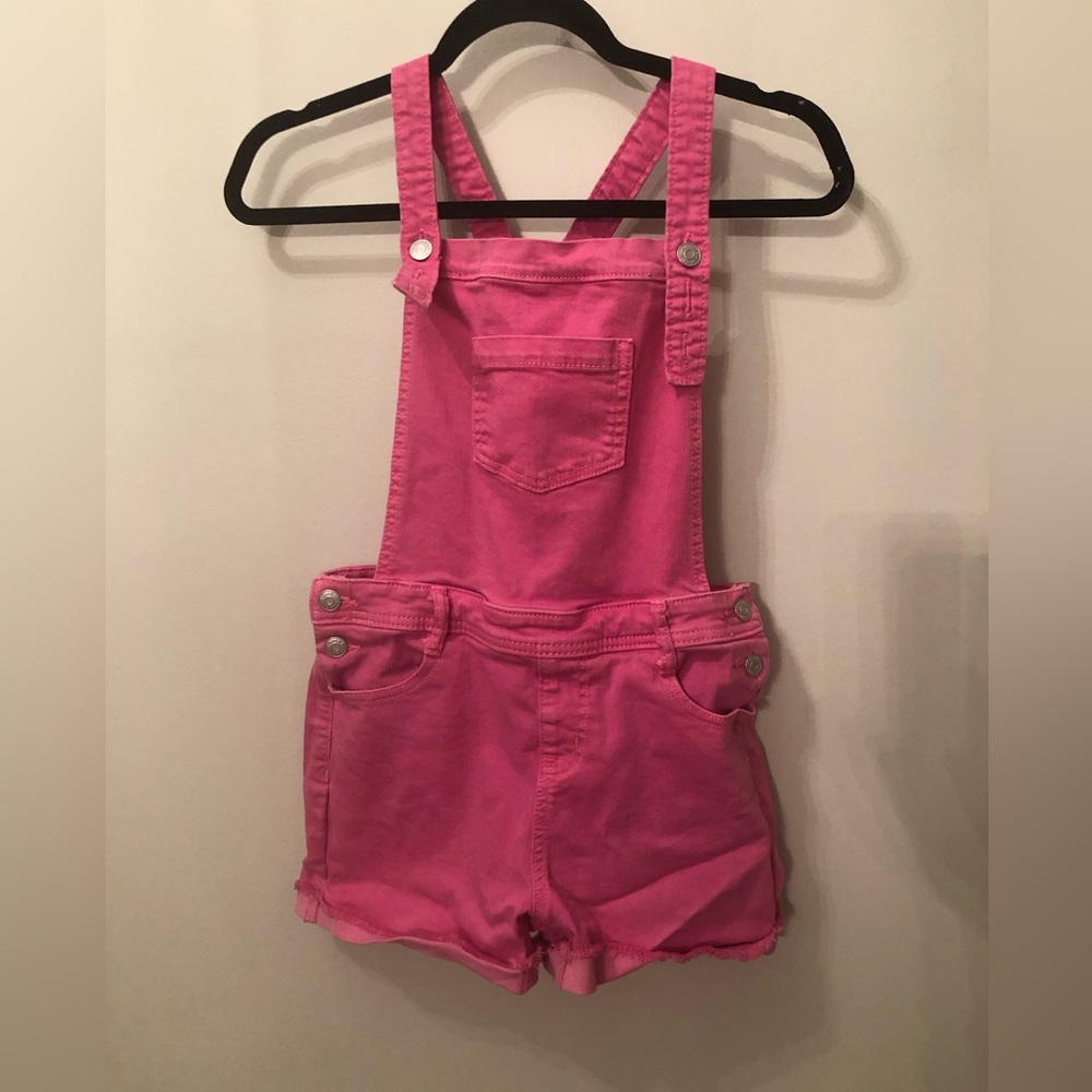 Cat & Jack pink overalls size 10/12